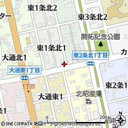 北海道士別市東１条北1丁目16周辺の地図