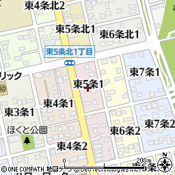 〒095-0015 北海道士別市東五条の地図