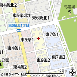 〒095-0016 北海道士別市東六条の地図