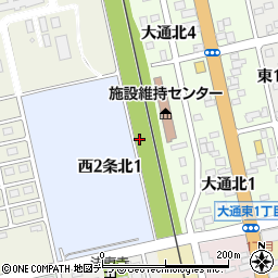 北海道士別市西１条北2丁目周辺の地図