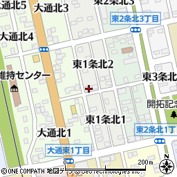 北海道士別市東１条北2丁目1-1周辺の地図
