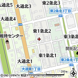 北海道士別市東１条北2丁目2周辺の地図
