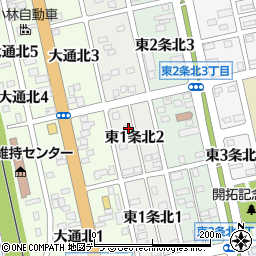 北海道士別市東１条北2丁目21周辺の地図