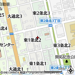 北海道士別市東１条北2丁目12周辺の地図