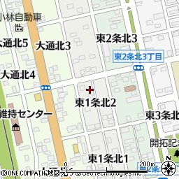 北海道士別市東１条北2丁目23周辺の地図