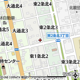 北海道士別市東１条北3丁目22周辺の地図
