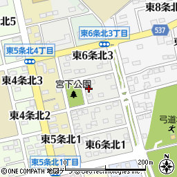 北海道士別市東６条北周辺の地図