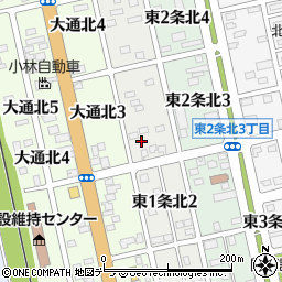 北海道士別市東１条北3丁目2周辺の地図