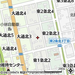 北海道士別市東１条北3丁目周辺の地図