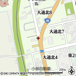 北海道士別市大通北周辺の地図