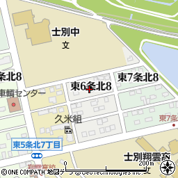 北海道士別市東６条北8丁目周辺の地図