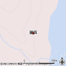北海道羅臼町（目梨郡）崩浜周辺の地図
