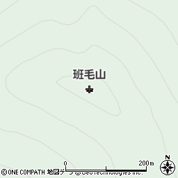 班毛山周辺の地図