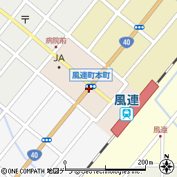 北海道名寄市風連町本町周辺の地図