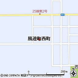 北海道名寄市風連町西町周辺の地図