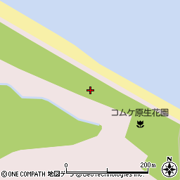 コムケ原生花園周辺の地図