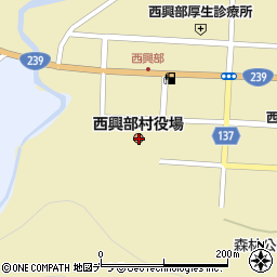 北海道紋別郡西興部村周辺の地図