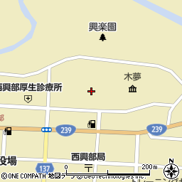 西興部村役場　西興部村公民館周辺の地図