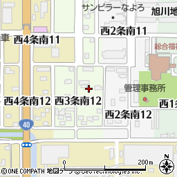 北海道名寄市西３条南12丁目3周辺の地図