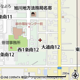 北海道名寄市大通南12丁目4周辺の地図