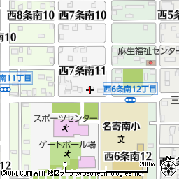北海道名寄市西７条南周辺の地図
