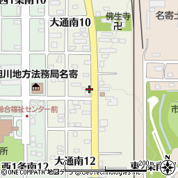 北海道名寄市大通南周辺の地図