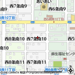 北海道名寄市西７条南10丁目周辺の地図