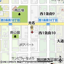 北海道名寄市西２条南10丁目周辺の地図