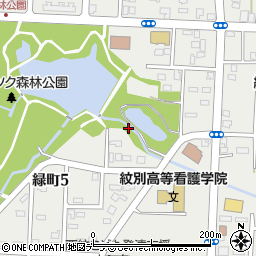 北海道紋別市緑町周辺の地図