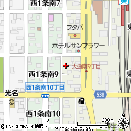北海道名寄市大通南9丁目14周辺の地図