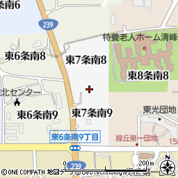 北海道名寄市東７条南周辺の地図