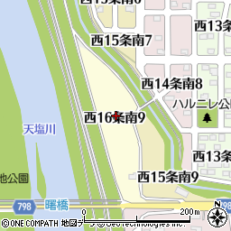 北海道名寄市西１６条南周辺の地図
