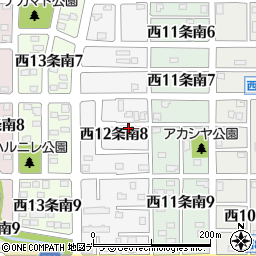 北海道名寄市西１２条南周辺の地図