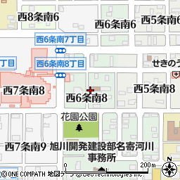 北海道名寄市西６条南8丁目周辺の地図