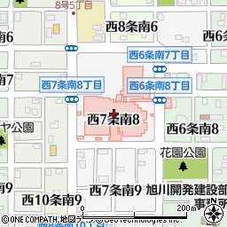 ヤマザキＹショップ名寄市立病院店周辺の地図