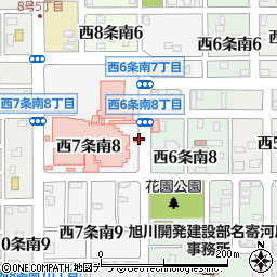 名寄市立病院前周辺の地図