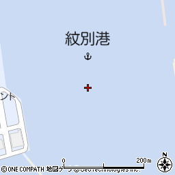 紋別港周辺の地図