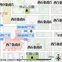 名寄市立病院周辺の地図