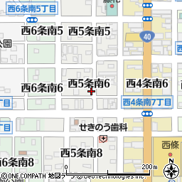 北海道名寄市西５条南6丁目周辺の地図