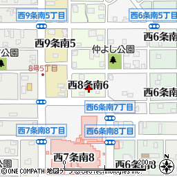北海道名寄市西８条南6丁目11周辺の地図