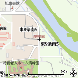 清峰園前周辺の地図