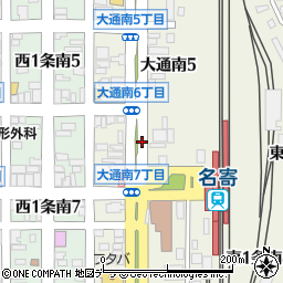 北海道名寄市大通南6丁目周辺の地図