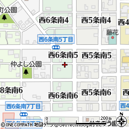北海道名寄市西６条南5丁目周辺の地図