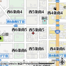 北海道名寄市西５条南5丁目周辺の地図