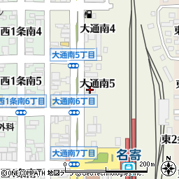 北海道新聞社名寄支局周辺の地図