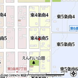 北海道名寄市東４条南5丁目周辺の地図