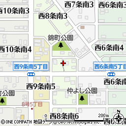 北海道名寄市西８条南4丁目周辺の地図