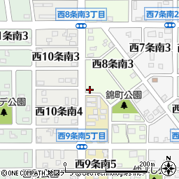 北海道名寄市西８条南3丁目38周辺の地図