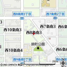 北海道名寄市西８条南3丁目24周辺の地図