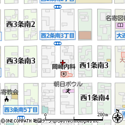 北海道名寄市西２条南3丁目周辺の地図